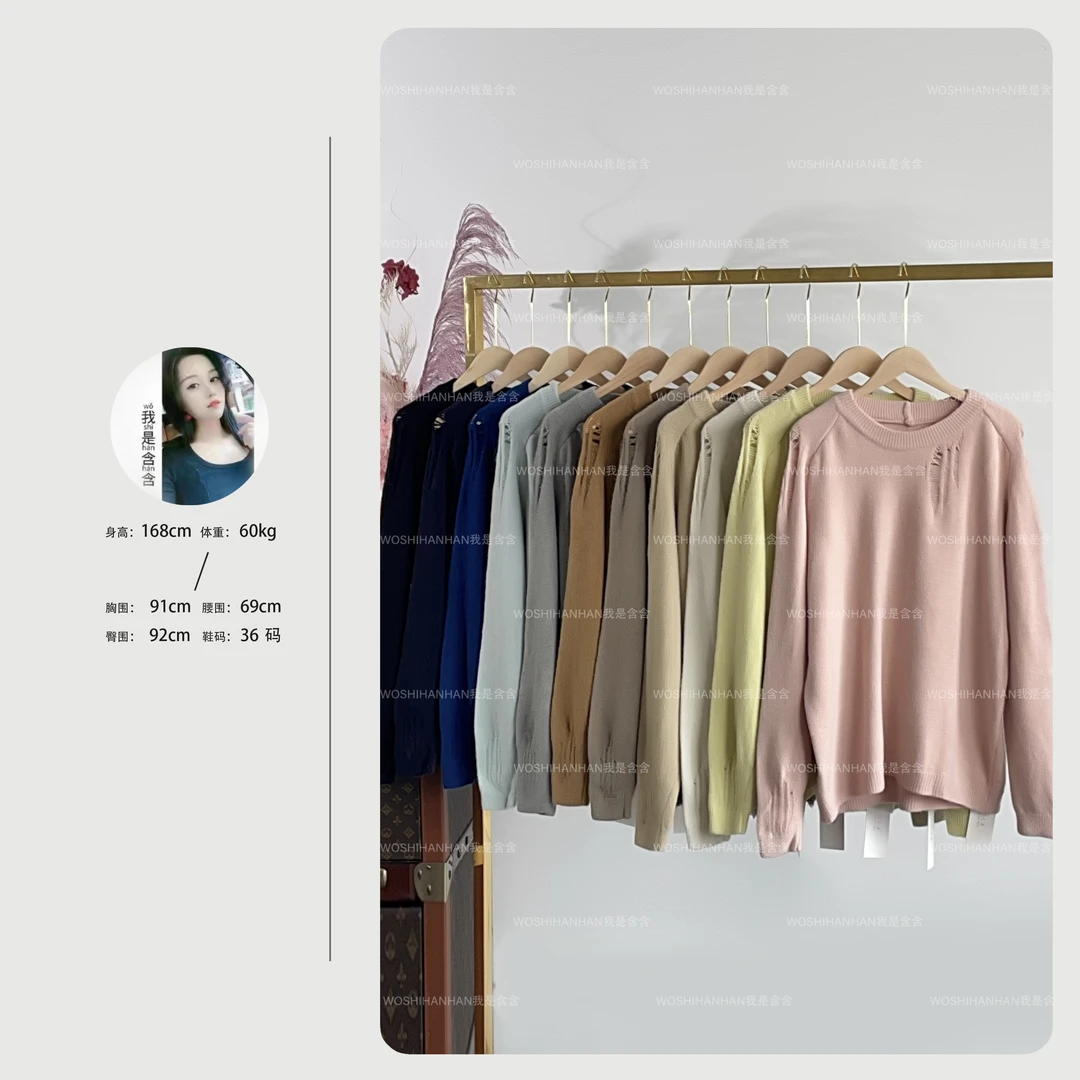 秋季上新~时尚经典简约设计款绵羊毛毛衣 S9945