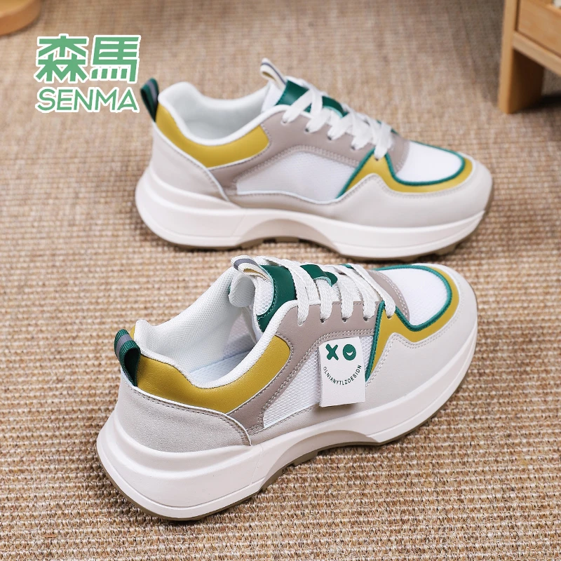 SENMA/森马品牌女鞋夏季新款透气女鞋网面时尚韩版百搭运动休闲鞋