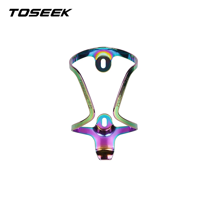 正品TOSEEK自行车配件铝合金水壶架七彩真空电镀骑行装备水杯瓶架