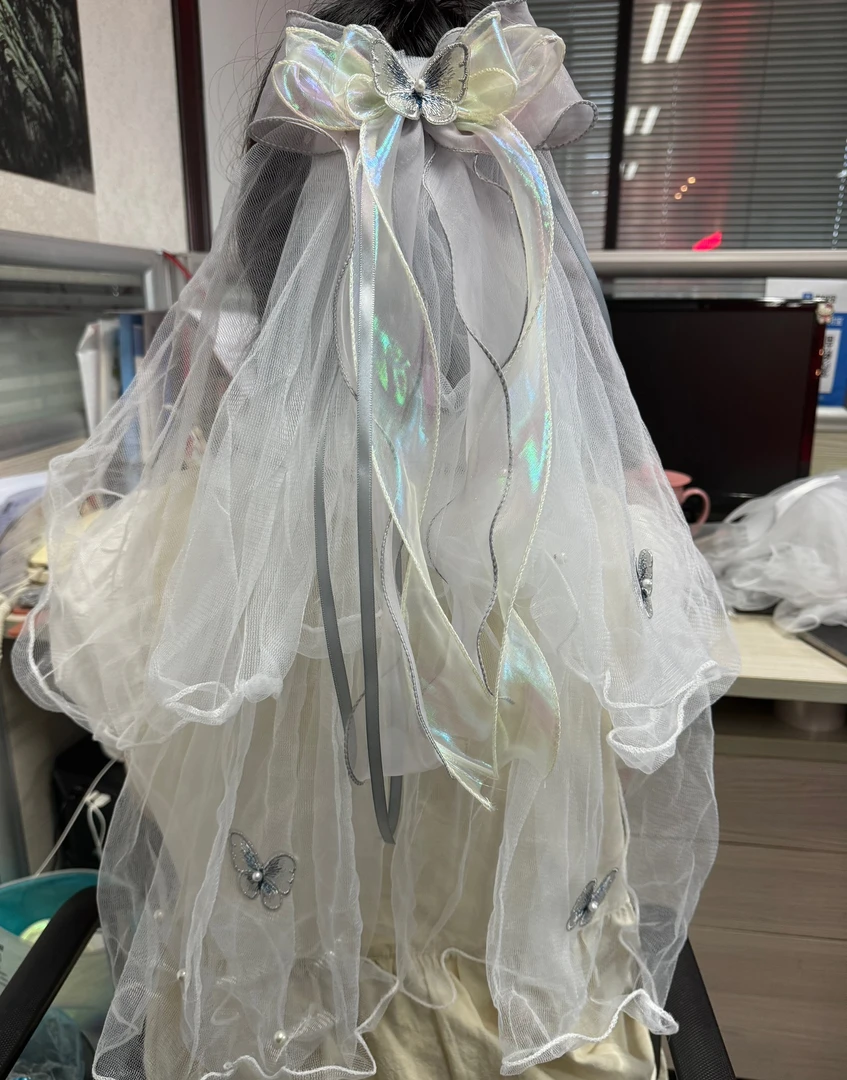 时代少年团刘耀文定制应援头纱新娘白色演唱会应援