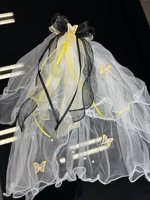 时代少年团应援头纱白纱白色定制原创设计定制款