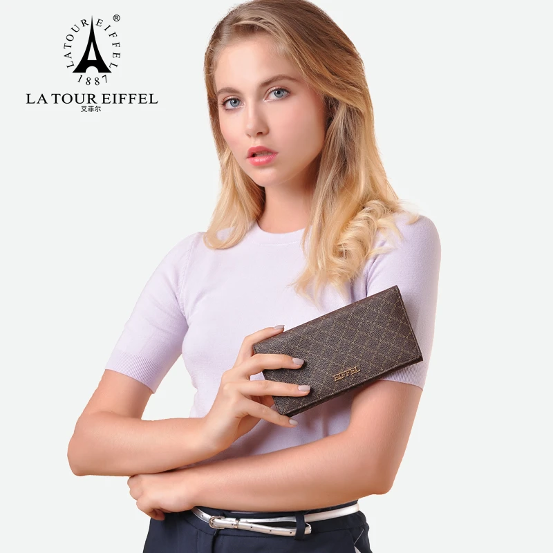 Eiffel/艾菲尔女长款时尚正品简约大容量大气多功能女款钱夹卡包
