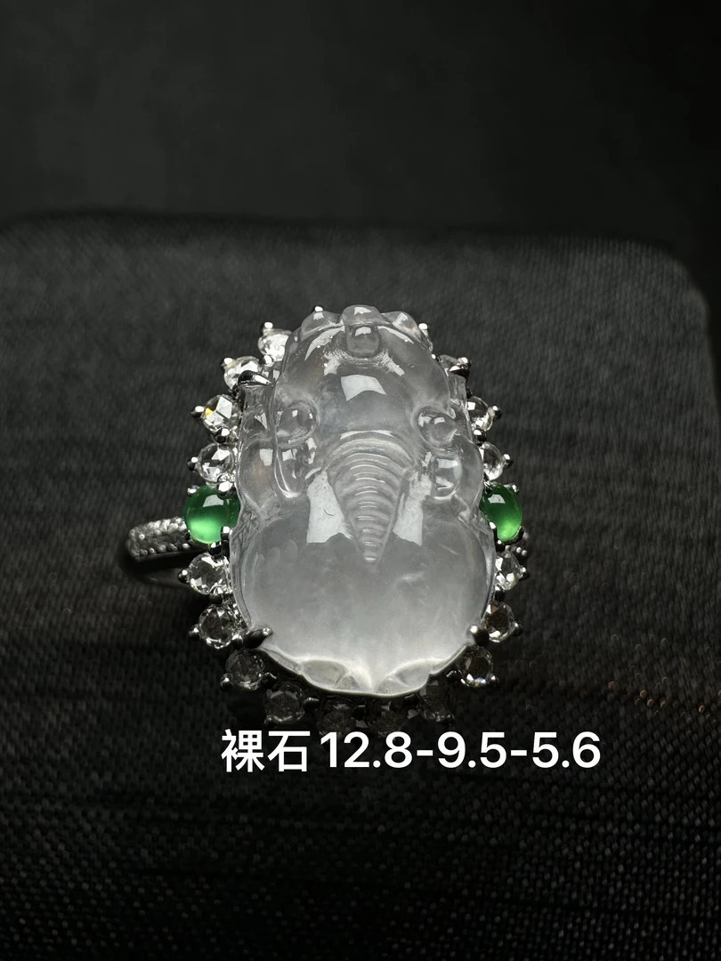 玻璃种貔貅戒指 完美