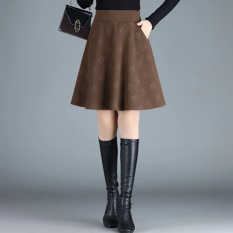 90180春季新款高腰2023新款百搭时尚显瘦A字短裙半身裙女洋气时尚