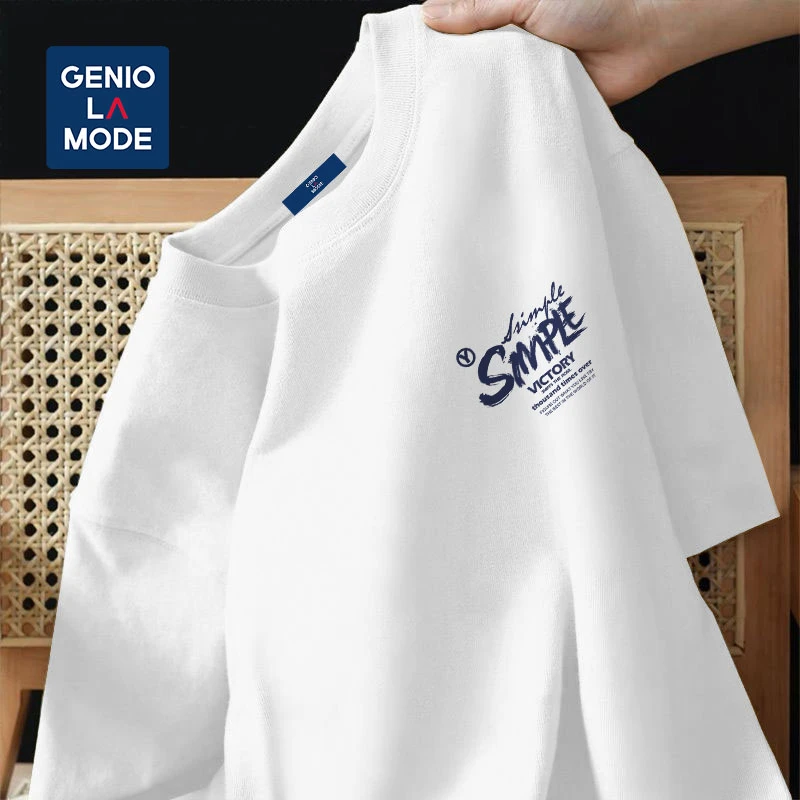 【敖瑞鹏代言】GENIOLAMODE短袖t恤男女同款夏季纯棉半袖体恤衫上衣