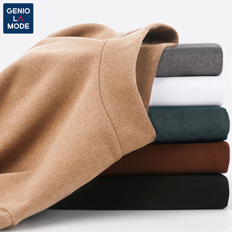 森马集团GENIOLAMODE长袖T恤男中高领纯色内搭秋冬保暖加绒打底衫