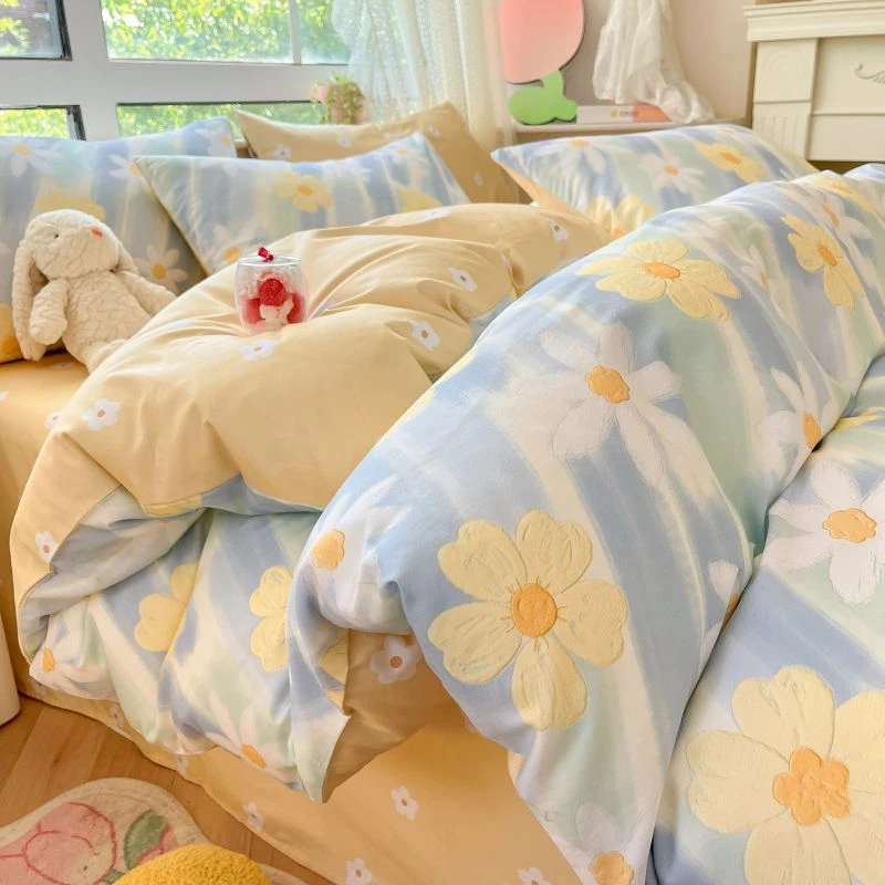 【中卓好物】床品套件小清新简约学生宿舍四件套亲肤舒适儿磨毛工艺