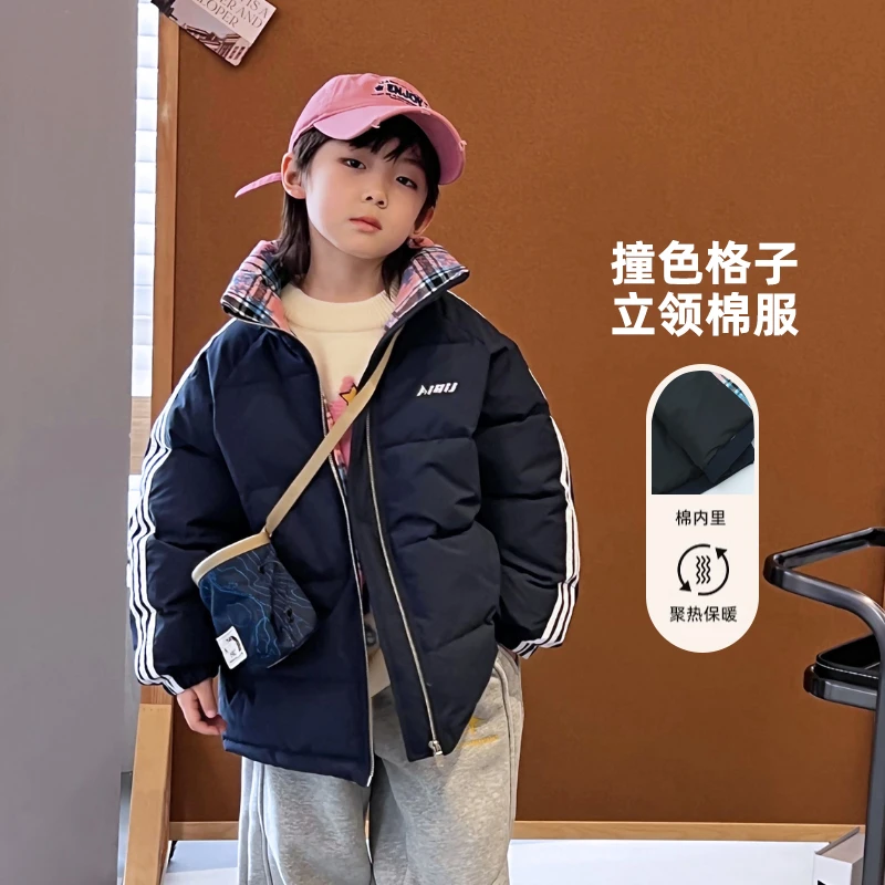 AIAIJKIDS【内在美】冬季工装棉服儿童立领男童加厚棉衣4116602O0