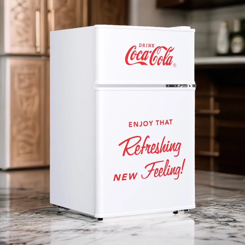 可口可乐品牌38升迷你复古大容量小型家用办公室宿舍冷冻立式双门