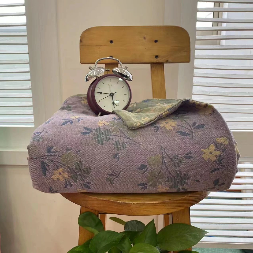 【被套系列】孤品-全棉色织大提花双层纱被套单件 纯棉被罩高档加厚