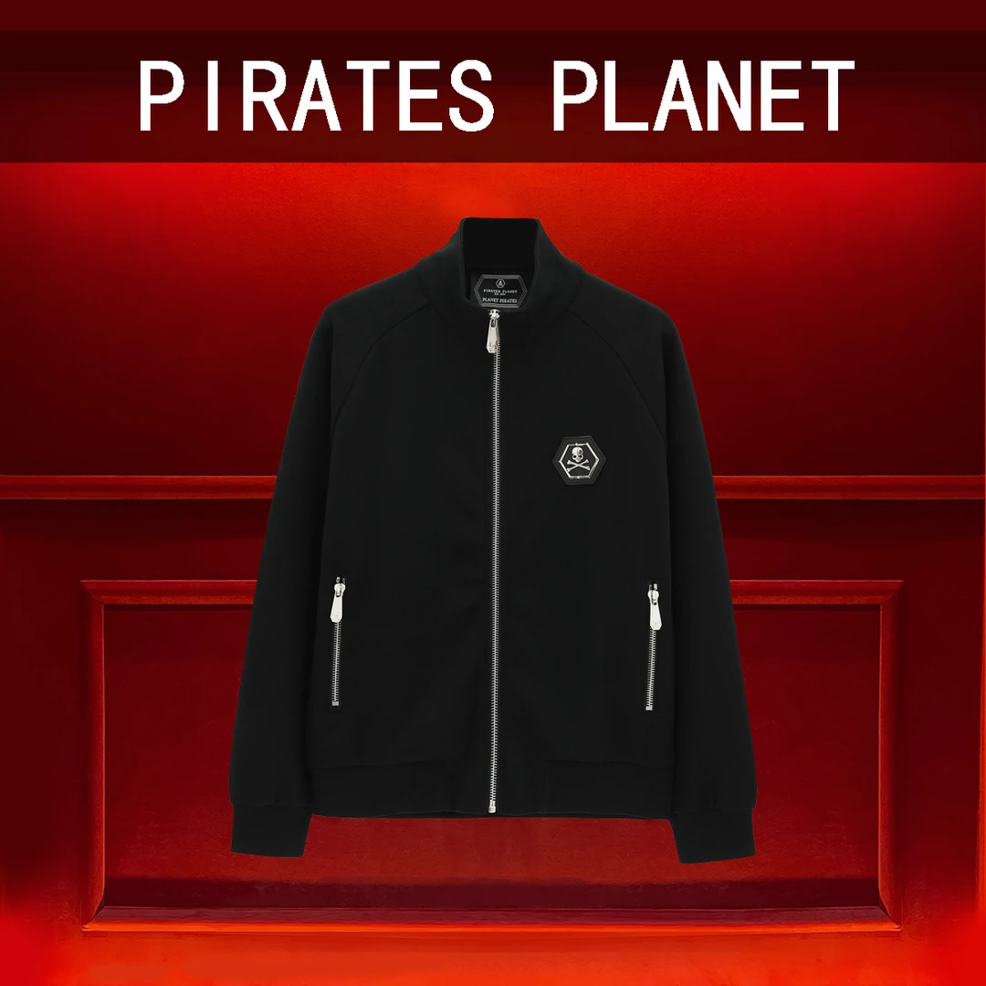PLRATES PLANET男士轻重工骷髅头帅气百搭翻领夹克外套 L93680