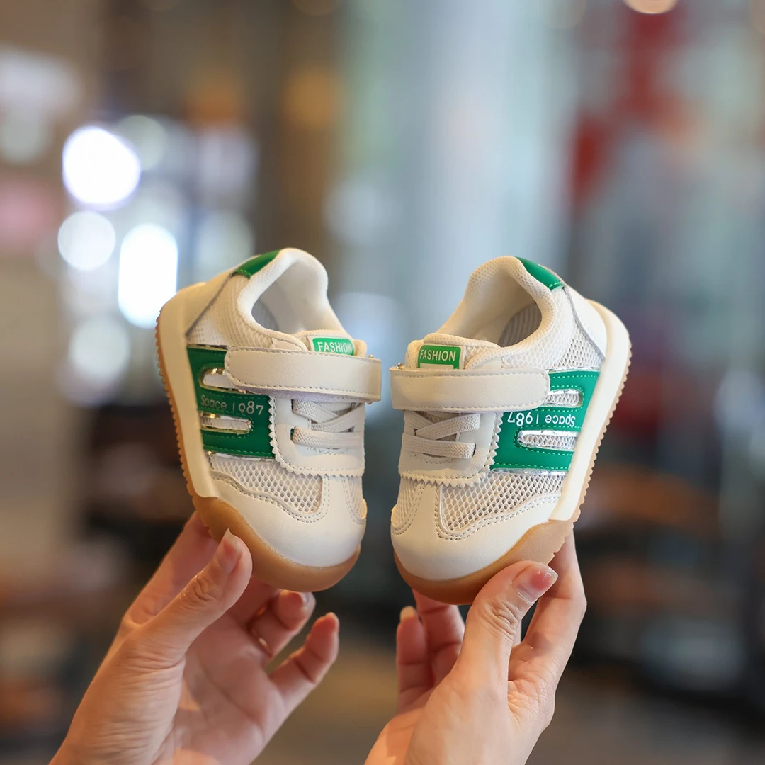 Sportmern宝宝鞋子小童软底防滑学步鞋婴儿女宝宝透气单网运动鞋