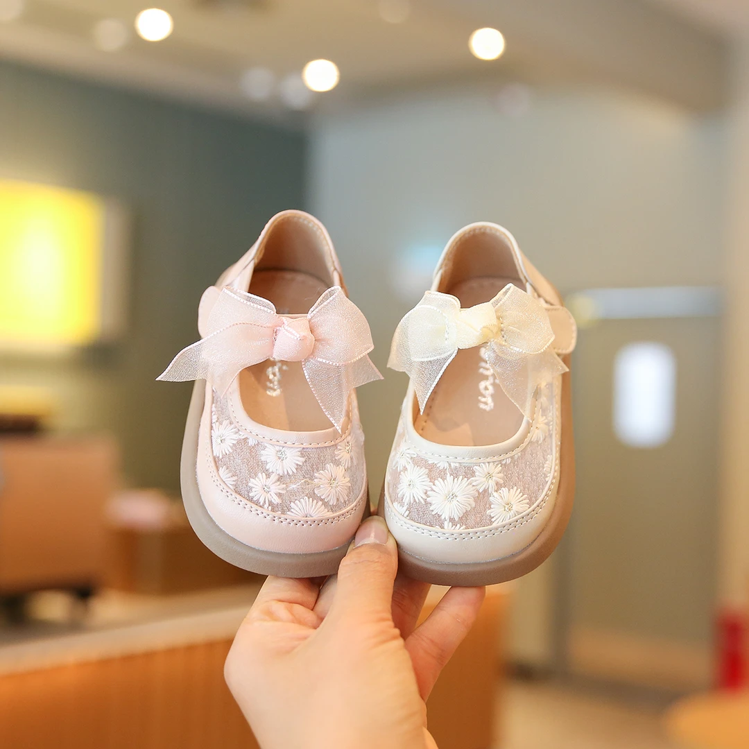 Sportmern女宝鞋子透气网鞋小童公主鞋软底学步鞋婴儿镂空半凉鞋