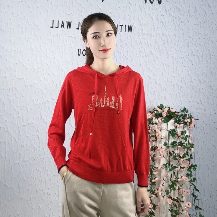 2024新款100%莱塞儿天丝长袖连帽休闲时尚百搭98263