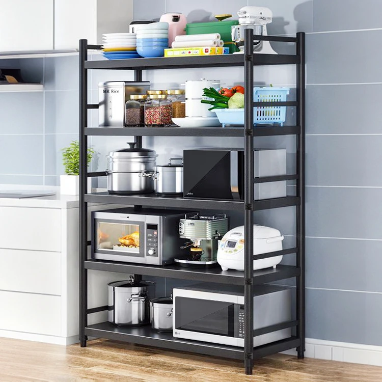 加横梁货架厨房置物架落地层架多功能收纳碳钢烤漆书架多层收纳