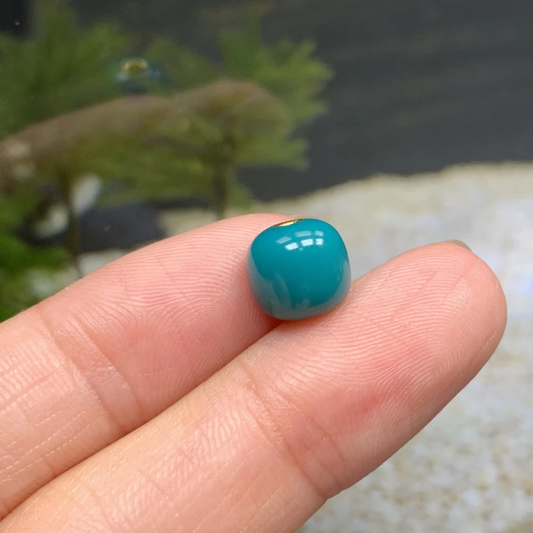 【旷野珠宝】绿松石高瓷地狱色玉化料全品精品巴山老型珠配珠8mm