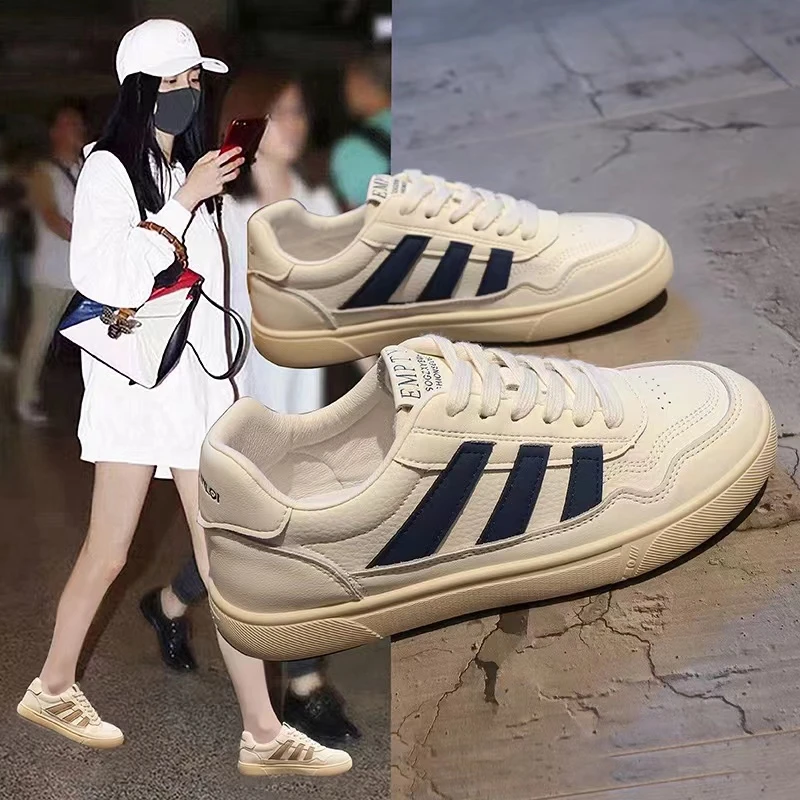 平底小白鞋女2023秋冬新款德训鞋百搭透气韩版时尚运动板鞋