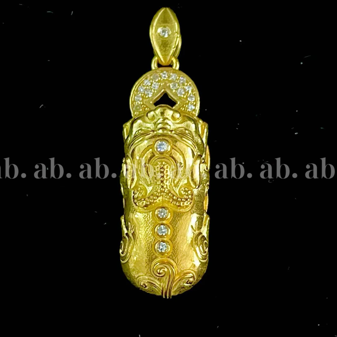 【鲸囍】18K金●钻石●貔貅吊坠#8600