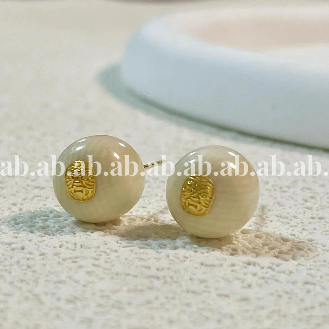 【鲸囍】猛犸扎基拉姆耳钉#8731