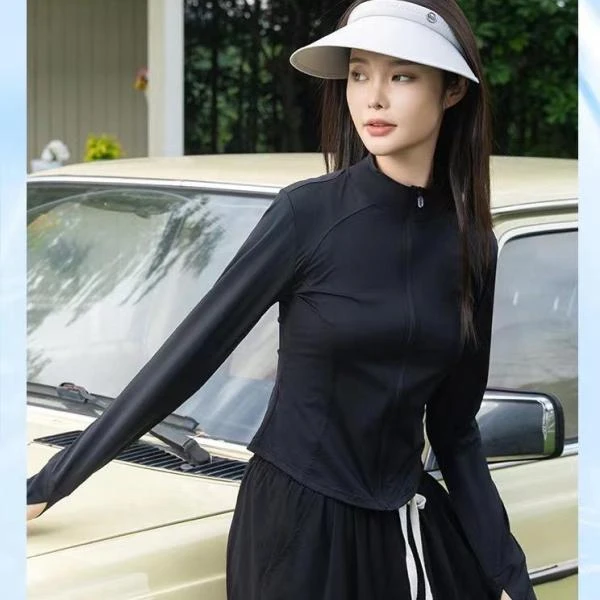 【可可家】立领瑜伽冰感锦纶防晒衣F062