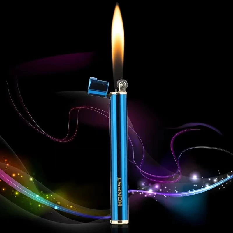 高颜值迷你砂轮便携式充气打火机全金属网红超小