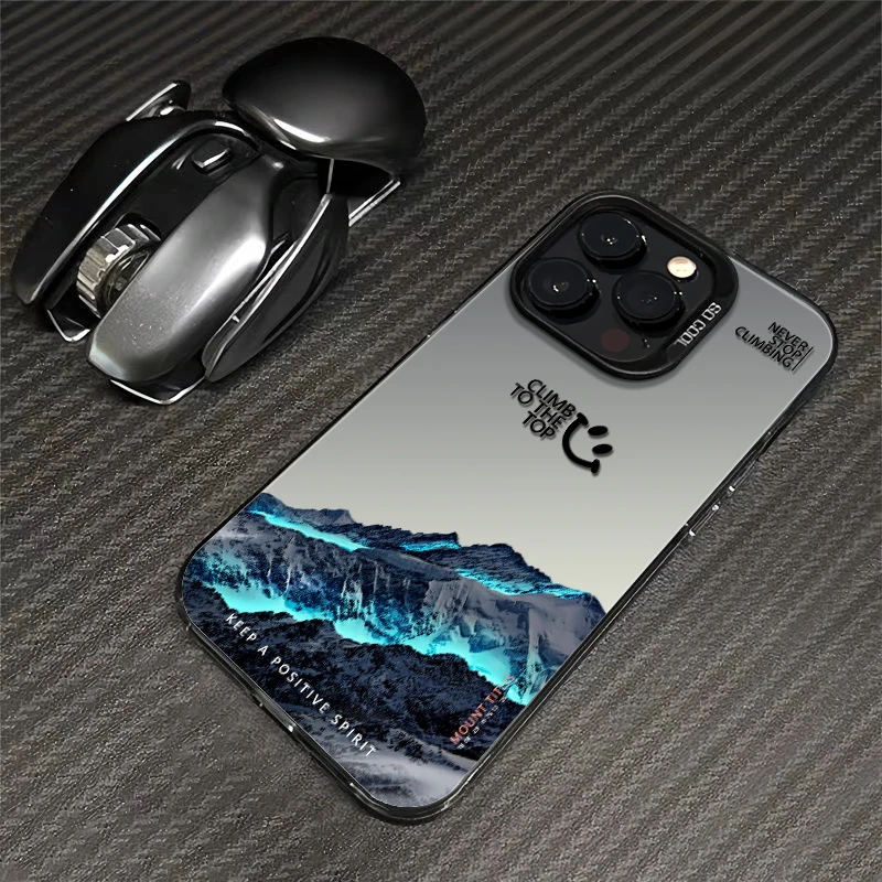 新雪山电镀适用苹果15iPhone1312ProMax手机壳14Pro华为