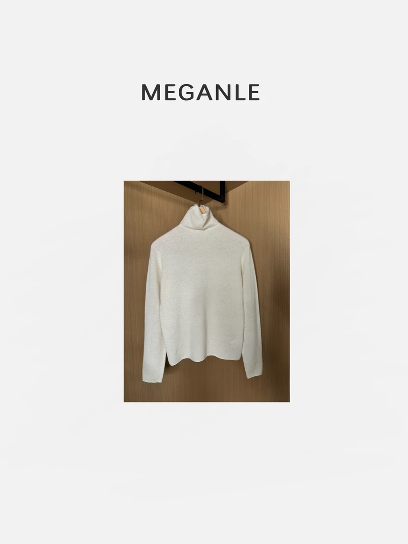 【MEGANLE】简单派 全羊毛纯色经典高领百搭长袖针织打底衫2024562