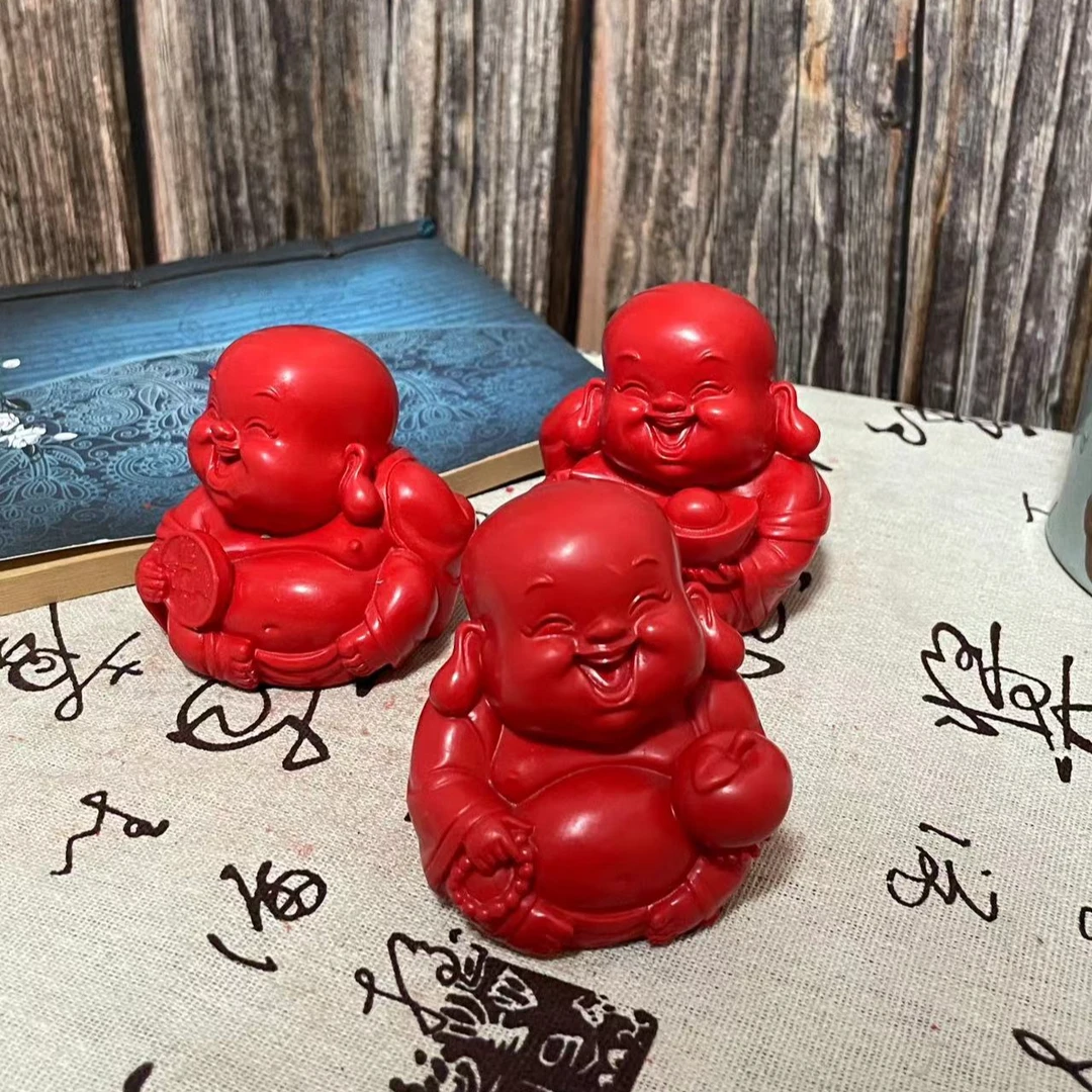 车载弥勒佛像漆器摆件中式办公室装饰商务礼品特色旅游纪念品