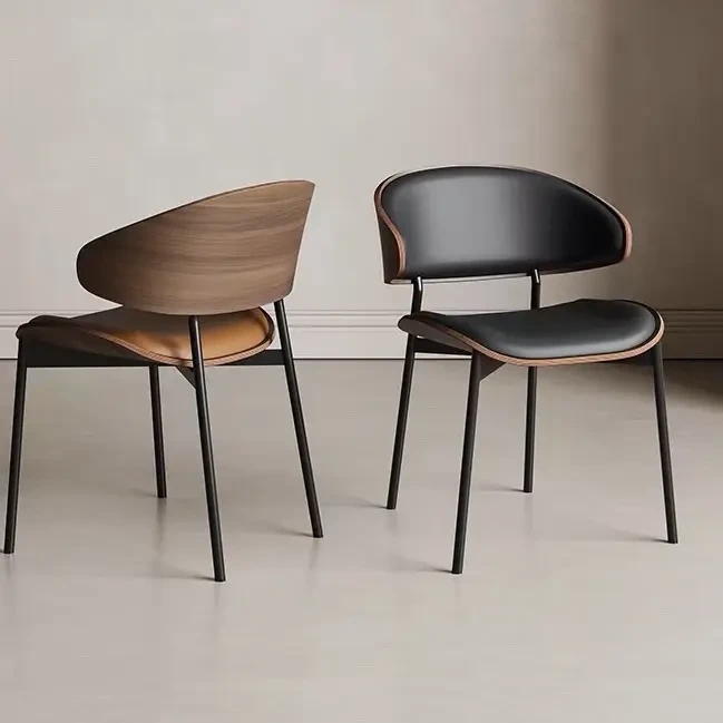伊姆斯椅子意式极简软包坐垫靠背椅餐厅餐椅设计师实木洽谈椅