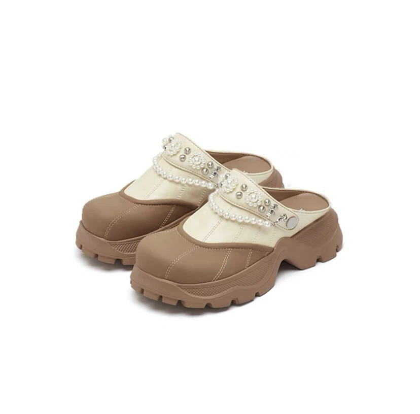 【IN11全球买手店】SugarSu酥履 钻饰翘头两穿穆勒拖鞋女