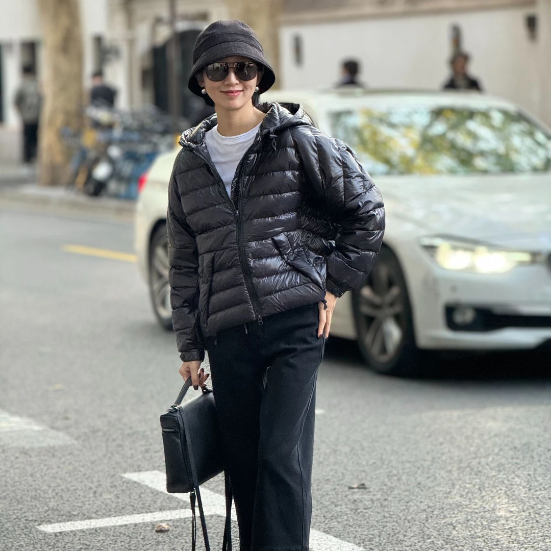 （YY推荐）定格时光 休闲连帽轻薄保暖立领冬季时尚简约潮流羽绒服