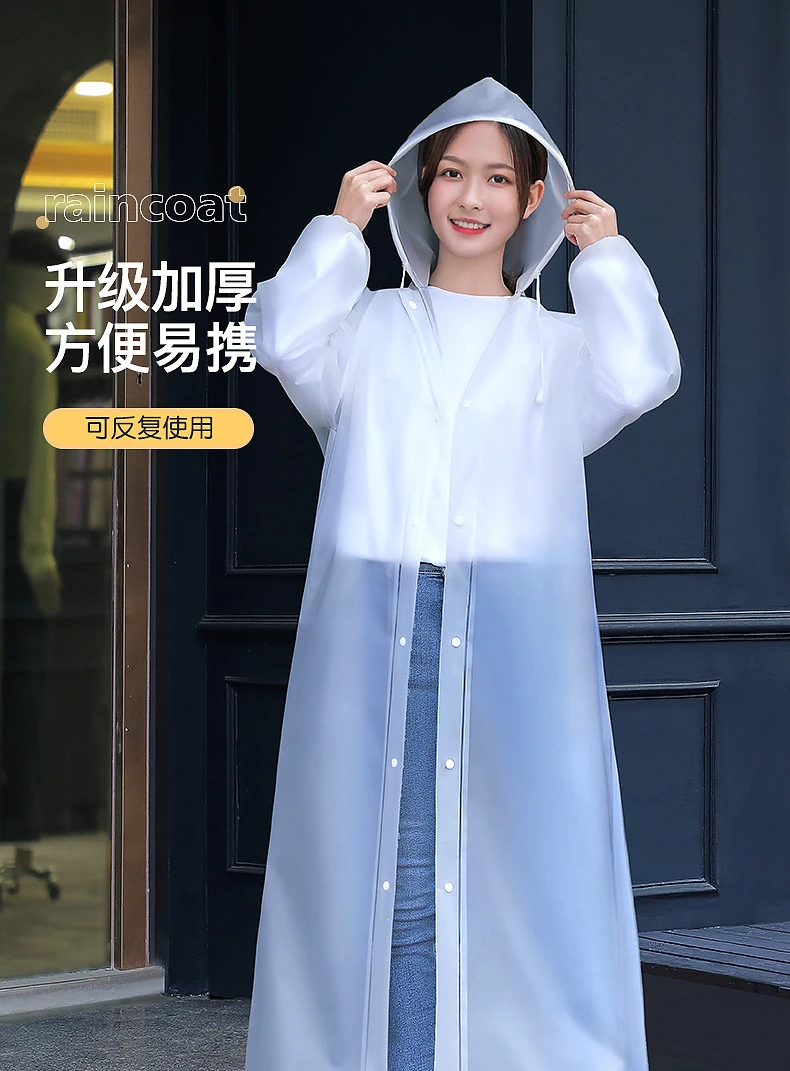 防水雨衣新款100克加厚一次性便携长款雨披户外旅游透明连体雨衣