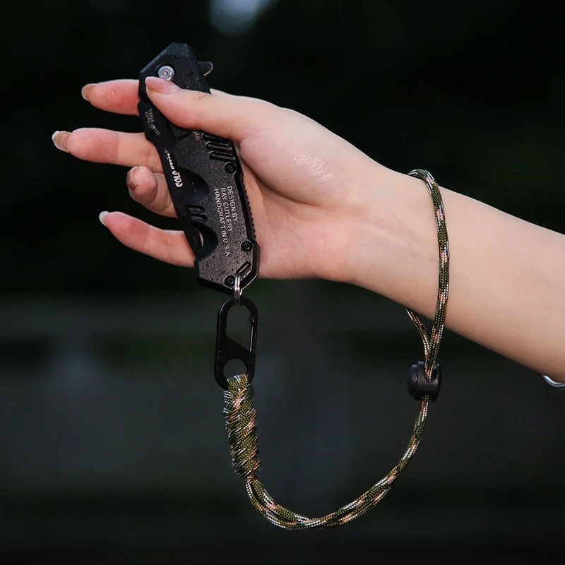 多用途防丢绳钥匙挂扣伞绳钥匙链多功能手腕手机挂绳手工编织挂件