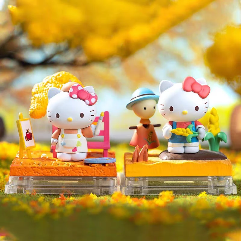 凯蒂猫遇见四季萌趣豆少女礼物惊喜甜心摆件