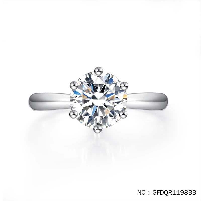 【戒托】18K金周家经典六爪戒托