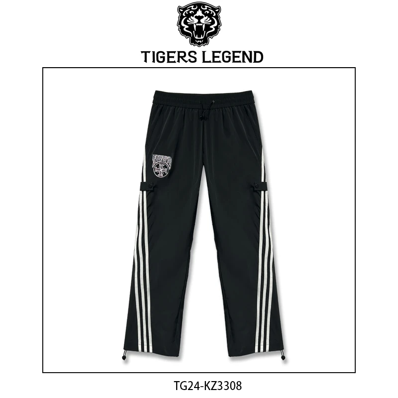 TIGERS LEGEND潮牌直筒透气烫钻情侣时尚百搭宽松休闲裤子 KZ3308