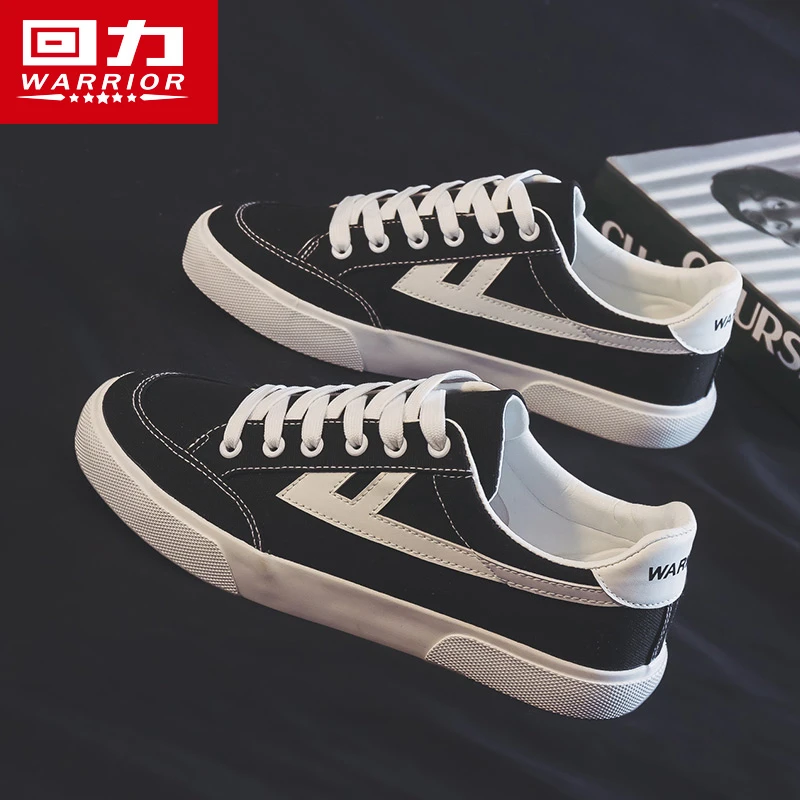 Warrior/回力帆布鞋男鞋2024春季新款低帮鞋子百搭潮板鞋休闲鞋子