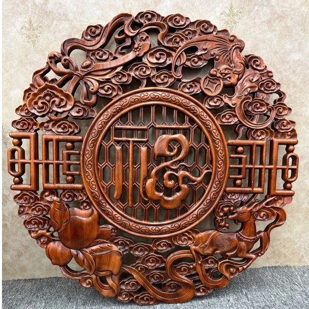 直播间一物一拍带编号发货东阳木雕香樟木实木雕刻挂件