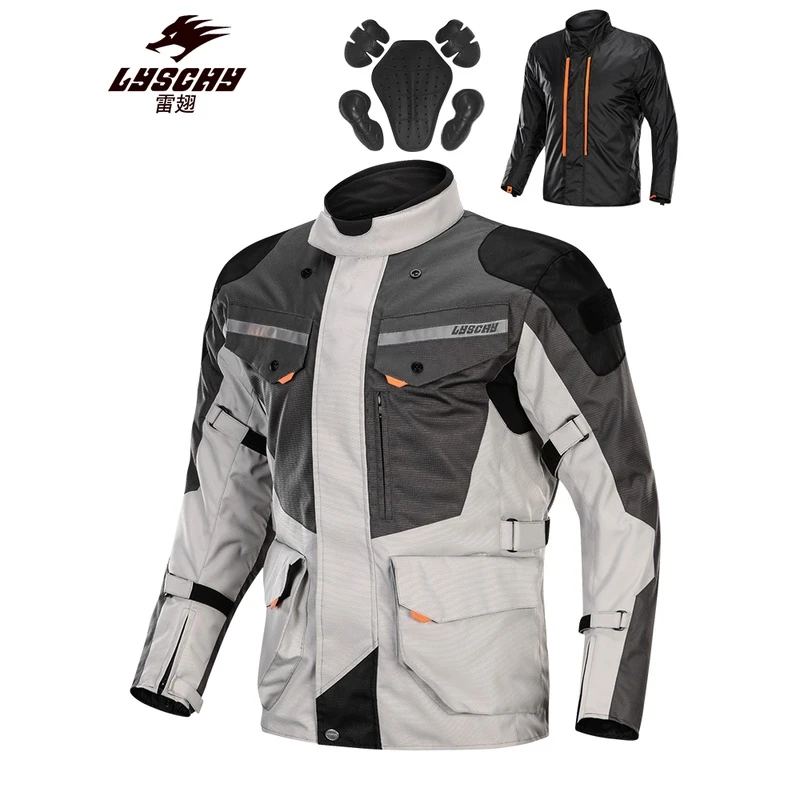 雷翅摩托车骑行服男款四季防风防雨保暖赛车服机车长途摩旅拉力服