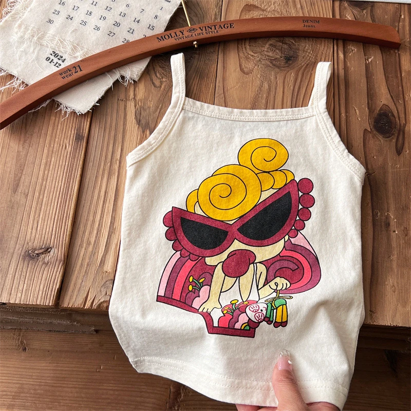 【特】日系中古童装超超奶嘴卡通儿童吊带背心（068）