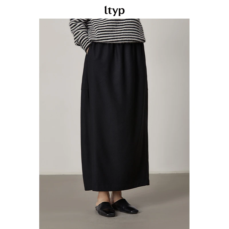 ltyp旅途原品｜可机洗冬季O型半身裙显瘦百搭款半裙女春Y105234175