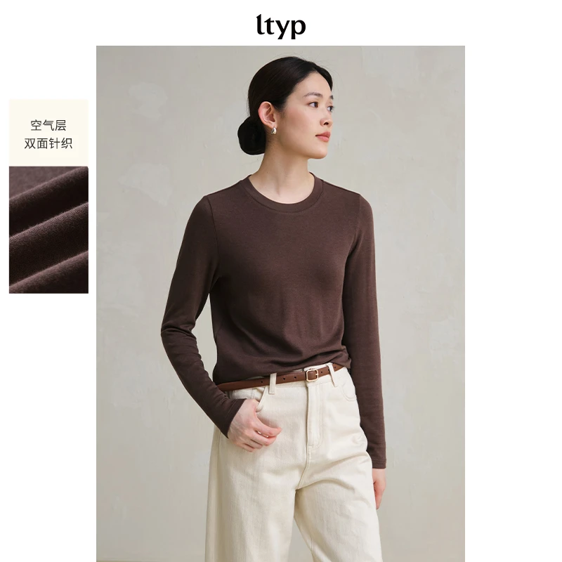 ltyp｜双面针织空气T恤春季柔软内搭打底衫女F102243040