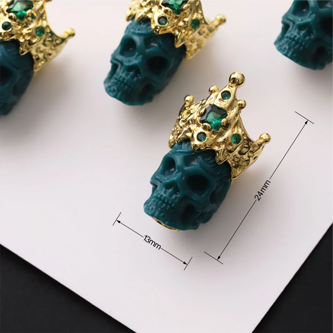 S7770 科技松铜皇冠骷髅饰品配饰