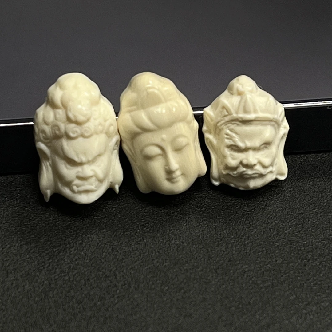 M0058 猛犸牙冰料【戒面】原色雕刻文玩配饰