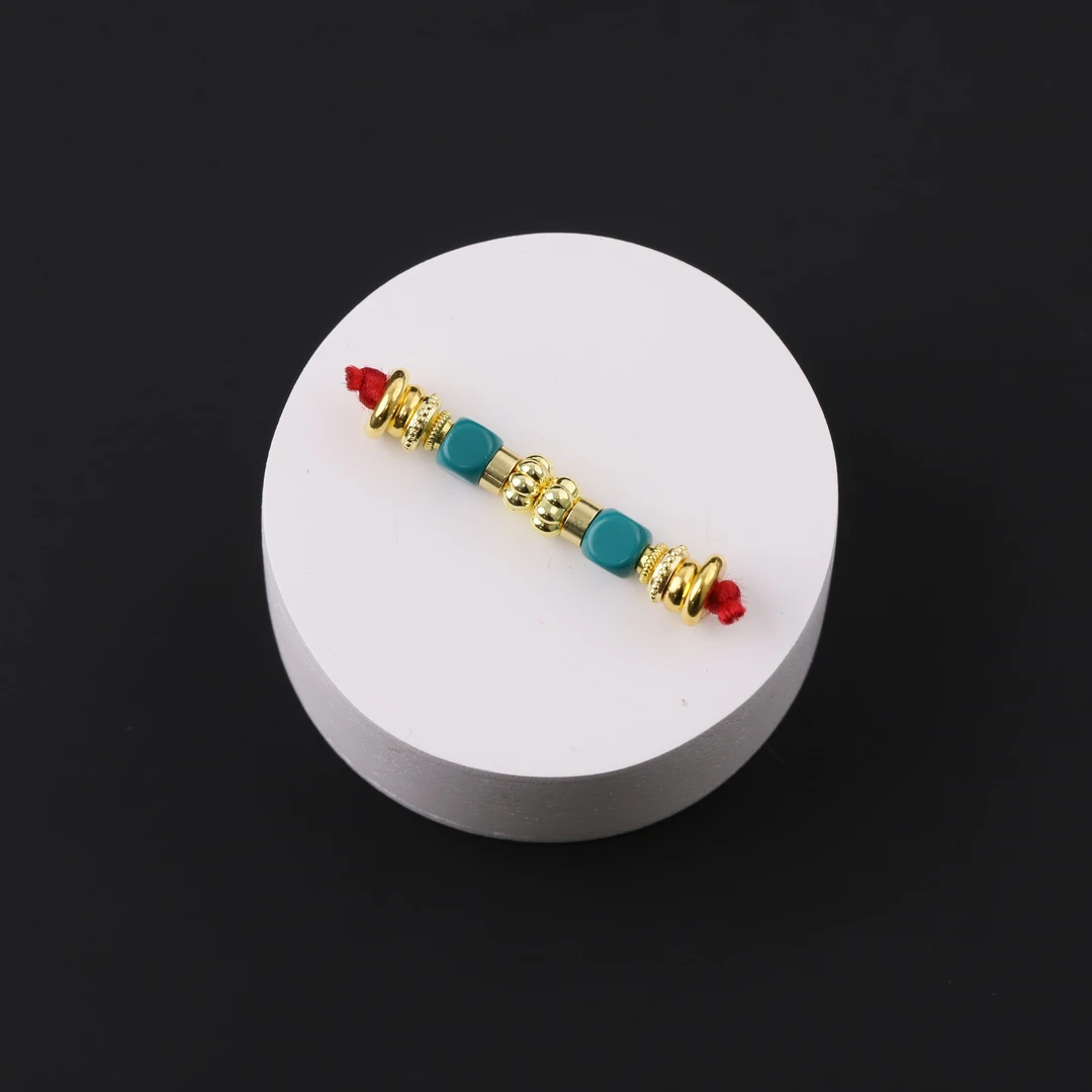 S7344铜琉璃万能轴隔珠腰珠文玩配件复古彩色连接轴DIY配件