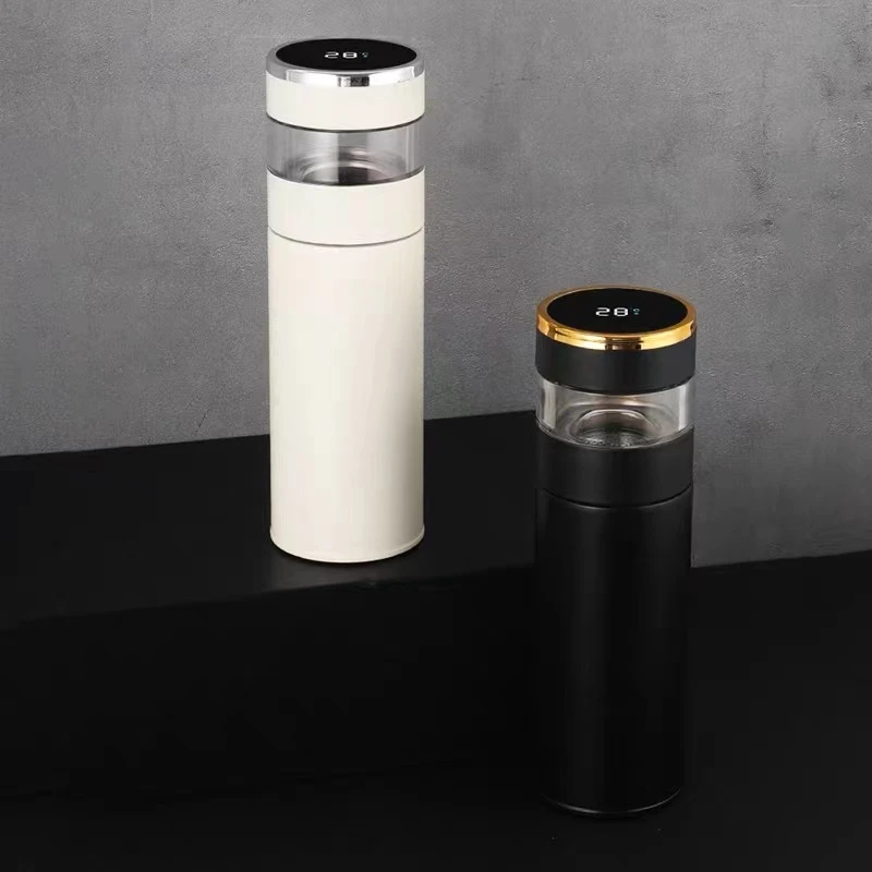 焦亚gioia智能茶水分离杯茶保温杯带温度显示316不锈钢高档泡茶杯