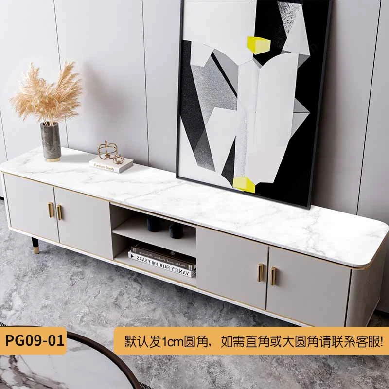 轻奢风电视柜-大理石 防水防油免洗轻奢无异味皮革电视柜垫现代