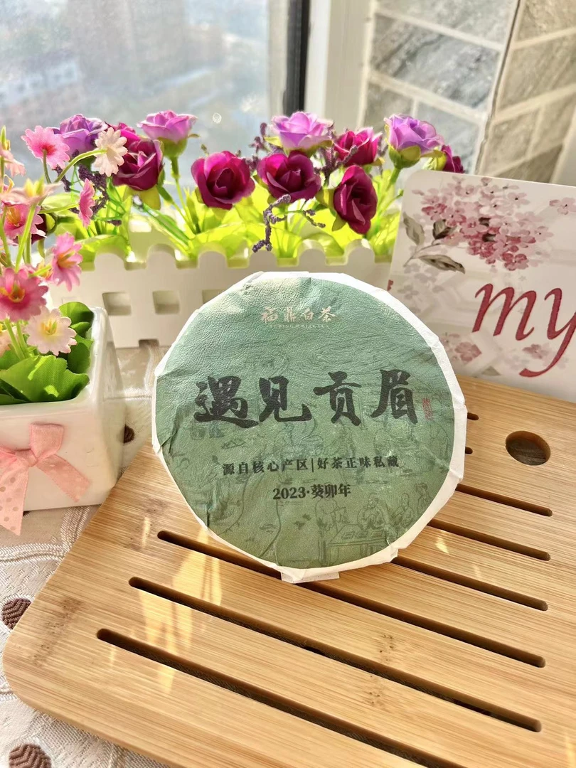 福鼎白茶 2023 遇见贡眉小茶饼100克 高山茶