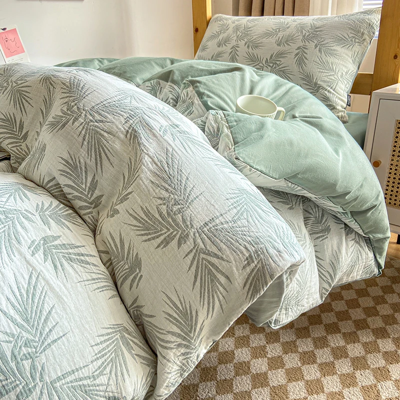 玖寐【60S学生宿舍】纯棉纱布提花专用床上三件套水洗棉床单床笠款