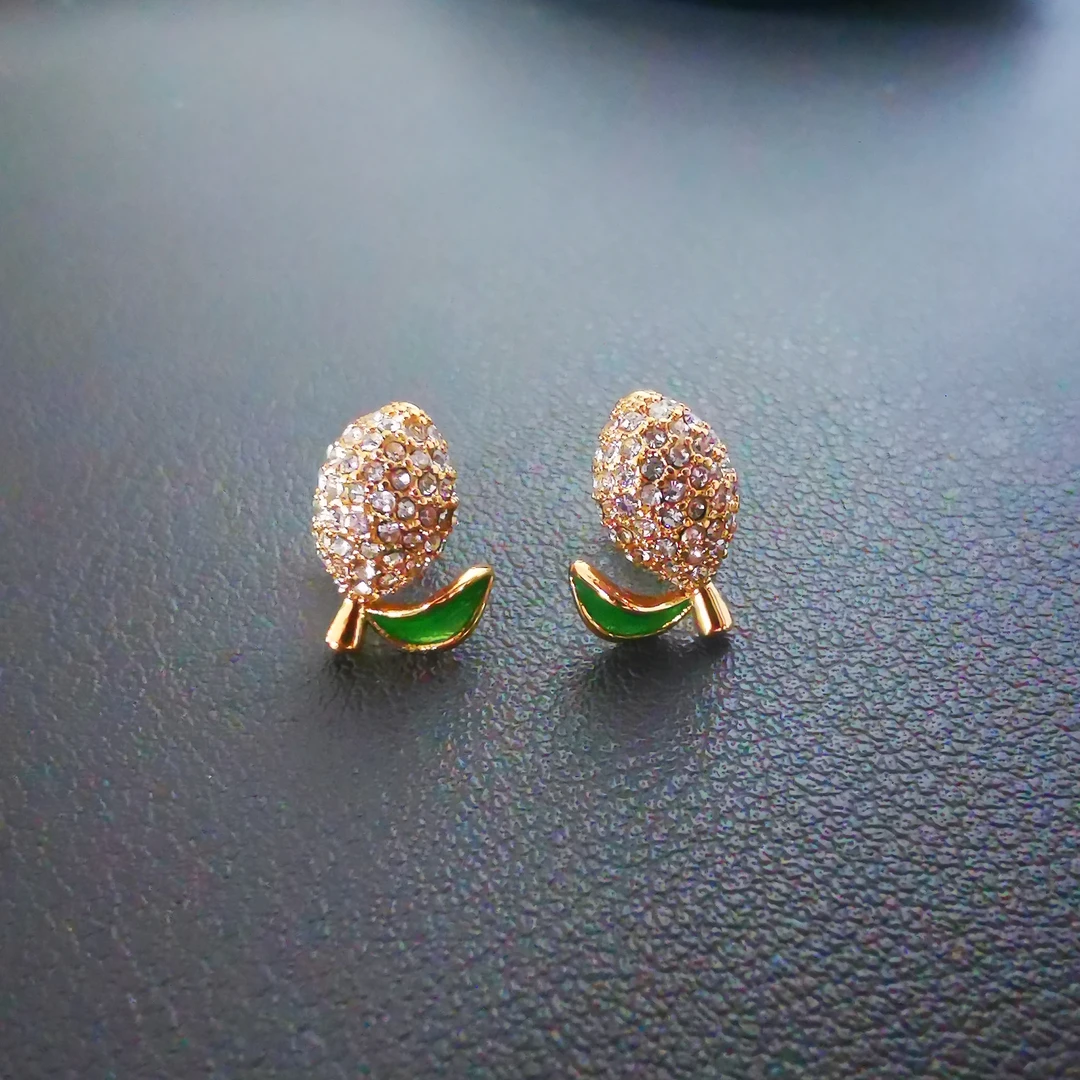 铜合金耳饰 轻奢设计师款耳钉~7323